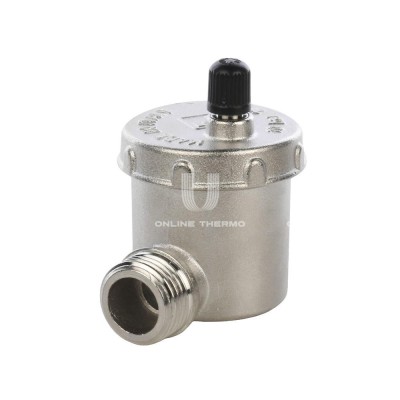 Купить Автоматический воздухоотводчик Stout SVS-0013-000015 1/2", угловой, вертикальный выпуск, никелированный 
