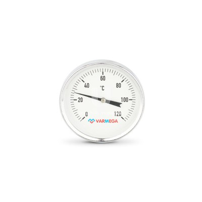 Купить Термометр биметаллический с погружной гильзой Varmega VMMT01-107504, диаметр 100 мм, длина гильзы 75 мм 