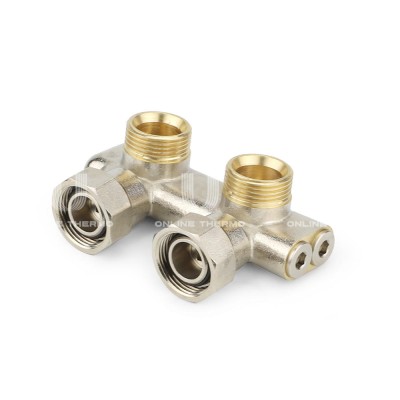Узел нижнего подключения Varmega VMRV27-N01515, 3/4"EKх3/4"EK НР-ВР, прямой, перекрестный Узел нижнего подключения Varmega VMRV27-N01515, 3/4"EKх3/4"EK НР-ВР, прямой, перекрестный