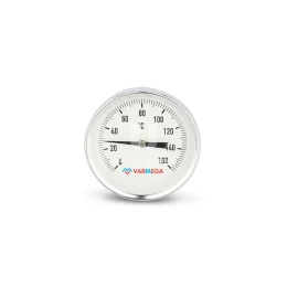 Термометр биметаллический с погружной гильзой Varmega VMMT02-807504, диаметр 80 мм, длина гильзы 75 мм