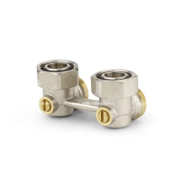 Узел нижнего подключения Varmega VMRV20-N01515, 3/4"EKх3/4"EK НР-ВР, угловой, для двухтрубных систем Узел нижнего подключения Varmega VMRV20-N01515, 3/4"EKх3/4"EK НР-ВР, угловой, для двухтрубных систем