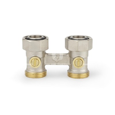 Узел нижнего подключения Varmega VMRV21-N01515, 3/4"EKх3/4"EK НР-ВР, прямой, для двухтрубных систем