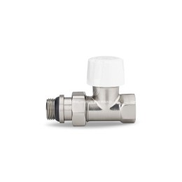 Термостатический клапан (терморегулятор) Varmega VMDV06-510404, 1/2" ВР-НР, прямой, матовый никель