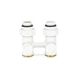 Узел нижнего подключения Varmega VMDV21-100415, 1/2"×3/4"EK НР, прямой, белый Узел нижнего подключения Varmega VMDV21-100415, 1/2"×3/4"EK НР, прямой, белый