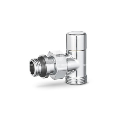 Запорный радиаторный клапан Varmega VMDV03-410415, 1/2"×3/4"ЕК НР, угловой, хромированный Запорный радиаторный клапан Varmega VMDV03-410415, 1/2"×3/4"ЕК НР, угловой, хромированный
