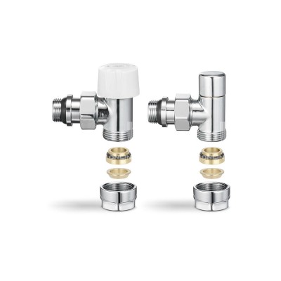 Комплект термостатический с запорным клапаном Varmega №1 VMDV10-410415, 1/2" x 3/4"EK ВР-НР, угловой, хром Комплект термостатический с запорным клапаном Varmega №1 VMDV10-410415, 1/2" x 3/4"EK ВР-НР, угловой, хром