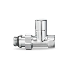 Запорный радиаторный клапан Varmega VMDV04-410404, 1/2" ВР-НР, прямой, хромированный