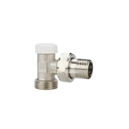 Запорный радиаторный клапан (вентиль) ручной регулировки Varmega VMRV03-N00415, 1/2" x 3/4"EK НР, угловой