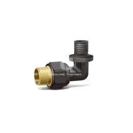 Угольник (угол) 90° с наружной резьбой Varmega Slide-fit VM51402, 16х3/4", комбинированный, аксиальный