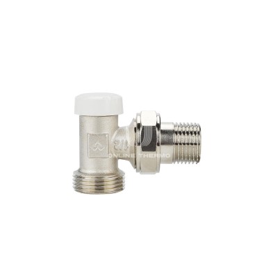 Запорный радиаторный клапан (вентиль) ручной регулировки Varmega VMRV03-N00415, 1/2" x 3/4"EK НР, угловой Запорный радиаторный клапан (вентиль) ручной регулировки Varmega VMRV03-N00415, 1/2" x 3/4"EK НР, угловой