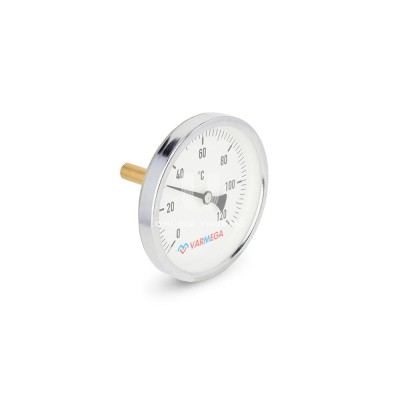 Термометр биметаллический с погружной гильзой Varmega VMMT01-805004, диаметр 80 мм, длина гильзы 50 мм - гарантия до 5 лет фото 2 Термометр биметаллический с погружной гильзой Varmega VMMT01-805004, диаметр 80 мм, длина гильзы 50 мм фото 2