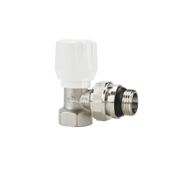 Радиаторный клапан (вентиль) ручной регулировки Varmega VMRV01-N10404, 1/2" ВР-НР, угловой, с самоуплотняющимся полусгоном Радиаторный клапан (вентиль) ручной регулировки Varmega VMRV01-N10404, 1/2" ВР-НР, угловой, с самоуплотняющимся полусгоном