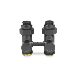Узел нижнего подключения Varmega VMDV21-200415, 1/2"×3/4"EK НР, прямой, черный Узел нижнего подключения Varmega VMDV21-200415, 1/2"×3/4"EK НР, прямой, черный