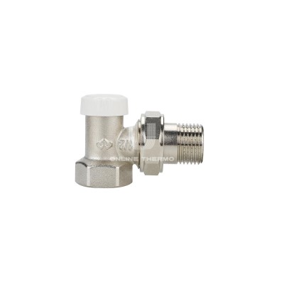 Запорный радиаторный клапан (вентиль) ручной регулировки Varmega VMRV03-N00404, 1/2" ВР-НР, угловой
