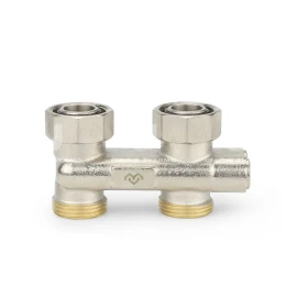 Узел нижнего подключения Varmega VMRV27-N01515, 3/4"EKх3/4"EK НР-ВР, прямой, перекрестный Узел нижнего подключения Varmega VMRV27-N01515, 3/4"EKх3/4"EK НР-ВР, прямой, перекрестный