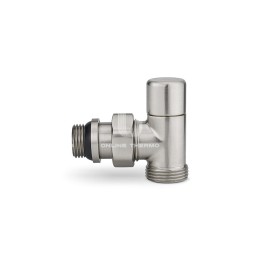 Радиаторный клапан ручной регулировки Varmega VMDV01-510415, 1/2"x3/4"EK НР, угловой, матовый никель