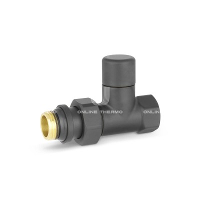 Запорный радиаторный клапан Varmega VMDV04-210404, 1/2" ВР-НР, прямой, черный Запорный радиаторный клапан Varmega VMDV04-210404, 1/2" ВР-НР, прямой, черный
