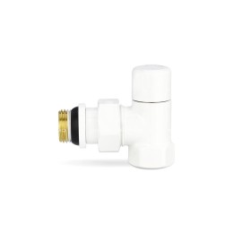 Запорный радиаторный клапан Varmega VMDV03-110404, 1/2" ВР-НР, угловой, белый