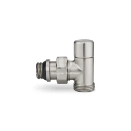 Запорный радиаторный клапан Varmega VMDV03-510415, 1/2"x3/4"EK НР, угловой, матовый никель