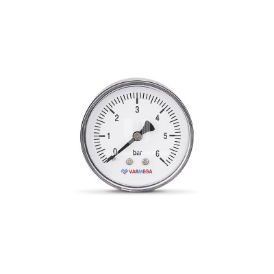 Купить Манометр аксиальный Varmega VMMT08-630602, диаметр 63 мм, 6 бар, 1/4" 