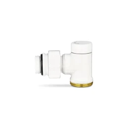 Узел нижнего подключения одинарный Varmega VMDV22-100415, 1/2"×3/4"EK НР, угловой, белый Узел нижнего подключения одинарный Varmega VMDV22-100415, 1/2"×3/4"EK НР, угловой, белый
