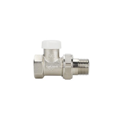 Запорный радиаторный клапан (вентиль) ручной регулировки Varmega VMRV04-N00404, 1/2" ВР-НР, прямой Запорный радиаторный клапан (вентиль) ручной регулировки Varmega VMRV04-N00404, 1/2" ВР-НР, прямой