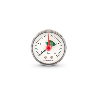 Купить Манометр аксиальный Varmega VMMT09-500402, диаметр 50 мм, 4 бар, 1/4", с индикатором предела в магазине Mirkotlov.by (Мир Котлов) - отличное качество. Купить Манометр аксиальный Varmega VMMT09-500402, диаметр 50 мм, 4 бар, 1/4", с индикатором предела