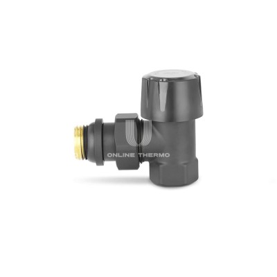 Термостатический клапан (терморегулятор) Varmega VMDV05-210404, 1/2" ВР-НР, угловой, черный Термостатический клапан (терморегулятор) Varmega VMDV05-210404, 1/2" ВР-НР, угловой, черный