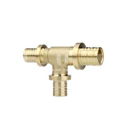 Тройник переходной Varmega Slide-fit VM505251616, 25x16x16 мм, аксиальный, латунь