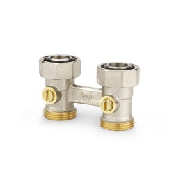 Узел нижнего подключения Varmega VMRV21-N01515, 3/4"EKх3/4"EK НР-ВР, прямой, для двухтрубных систем Узел нижнего подключения Varmega VMRV21-N01515, 3/4"EKх3/4"EK НР-ВР, прямой, для двухтрубных систем