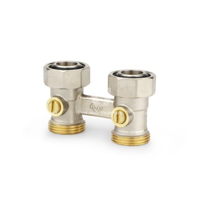 Узел нижнего подключения Varmega VMRV21-N01515, 3/4"EKх3/4"EK НР-ВР, прямой, для двухтрубных систем
