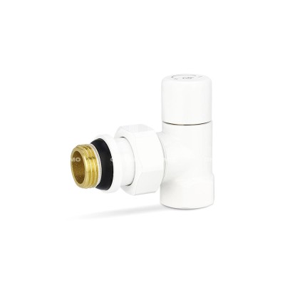 Радиаторный клапан ручной регулировки Varmega VMDV01-110404, 1/2" ВР-НР, угловой, белый Радиаторный клапан ручной регулировки Varmega VMDV01-110404, 1/2" ВР-НР, угловой, белый