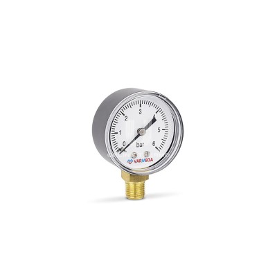 Манометр радиальный Varmega VMMT10-500602, диаметр 50 мм, 6 бар, 1/4" - гарантия до 5 лет фото 2 Манометр радиальный Varmega VMMT10-500602, диаметр 50 мм, 6 бар, 1/4" фото 2