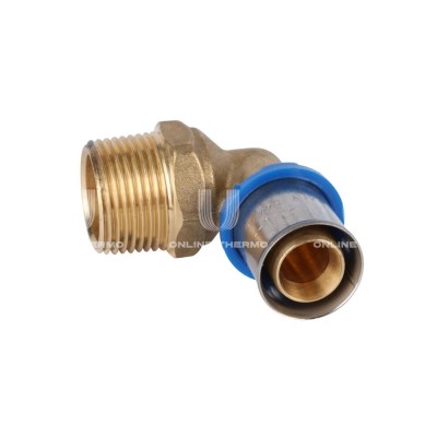 Угольник (угол) 90° с наружной резьбой APE ARL3004200, 20х3/4", пресс-фитинг