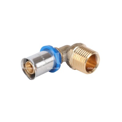 Угольник (угол) 90° с наружной резьбой APE ARL3003100, 16х1/2", пресс-фитинг Угольник (угол) 90° с наружной резьбой APE ARL3003100, 16х1/2", пресс-фитинг