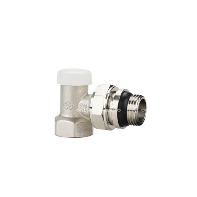 Запорный радиаторный клапан (вентиль) ручной регулировки Varmega VMRV03-N10404, 1/2" ВР-НР, угловой, с самоуплотняющимся полусгоном