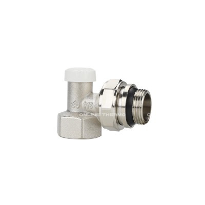 Запорный радиаторный клапан (вентиль) ручной регулировки Varmega VMRV03-N10505, 3/4" ВР-НР, угловой, с самоуплотняющимся полусгоном Запорный радиаторный клапан (вентиль) ручной регулировки Varmega VMRV03-N10505, 3/4" ВР-НР, угловой, с самоуплотняющимся полусгоном