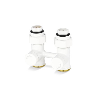 Узел нижнего подключения Varmega VMDV21-100415, 1/2"×3/4"EK НР, прямой, белый Узел нижнего подключения Varmega VMDV21-100415, 1/2"×3/4"EK НР, прямой, белый