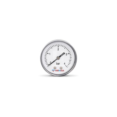 Купить Манометр аксиальный Varmega VMMT08-500402, диаметр 50 мм, 4 бар, 1/4" 