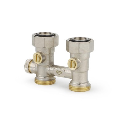 Узел нижнего подключения Varmega VMRV25-N01515, 3/4"EKх3/4"EK НР-ВР, прямой, для однотрубных систем Узел нижнего подключения Varmega VMRV25-N01515, 3/4"EKх3/4"EK НР-ВР, прямой, для однотрубных систем