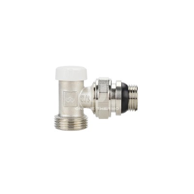 Запорный радиаторный клапан (вентиль) ручной регулировки Varmega VMRV03-N10415, 1/2" x 3/4"EK НР, угловой, с самоуплотняющимся полусгоном