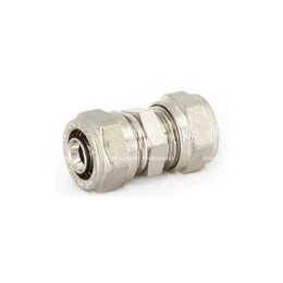 Муфта равносторонняя Uni-fitt 660N6600, 16 мм, никелированная, компрессионная