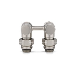 Узел нижнего подключения Varmega VMDV20-500415, 1/2"×3/4"EK НР, угловой, матовый никель Узел нижнего подключения Varmega VMDV20-500415, 1/2"×3/4"EK НР, угловой, матовый никель