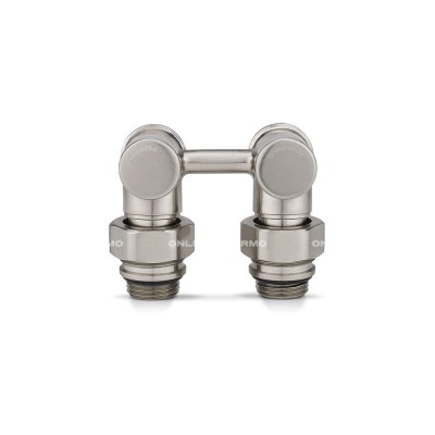 Узел нижнего подключения Varmega VMDV20-500415, 1/2"×3/4"EK НР, угловой, матовый никель