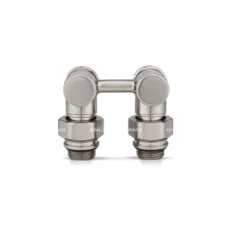 Узел нижнего подключения Varmega VMDV20-500415, 1/2"×3/4"EK НР, угловой, матовый никель Узел нижнего подключения Varmega VMDV20-500415, 1/2"×3/4"EK НР, угловой, матовый никель