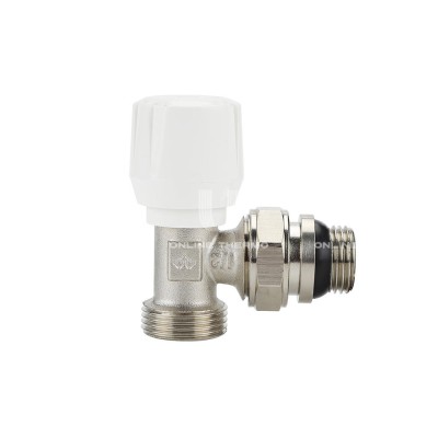 Радиаторный клапан (вентиль) ручной регулировки Varmega VMRV01-N10415, 1/2" x 3/4"EK НР, угловой, с самоуплотняющимся полусгоном