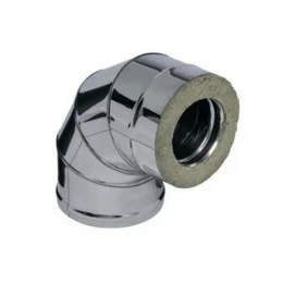 Сэндвич-колено FERRUM 90гр. (430/0,5мм + нерж.) Ф120х200