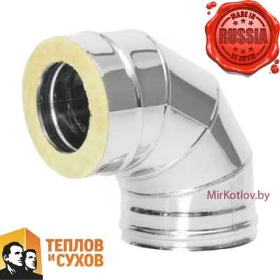 Отвод Теплов и Сухов 90гр. ТЕРМО ОТ-Р 87* 430, 0.8/430, 0.5, Ø150/210 Отвод Теплов и Сухов 90гр. ТЕРМО ОТ-Р 87* 430, 0.8/430, 0.5, Ø150/210