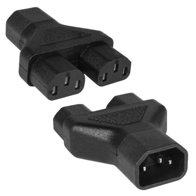 Купить Разъём питания AC-041 переходник IEC C14-C13x2шт 