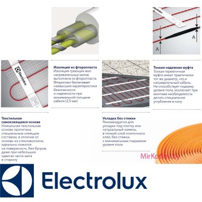 Комплект теплого пола (мат) Electrolux EEFM 2-150-3 м²